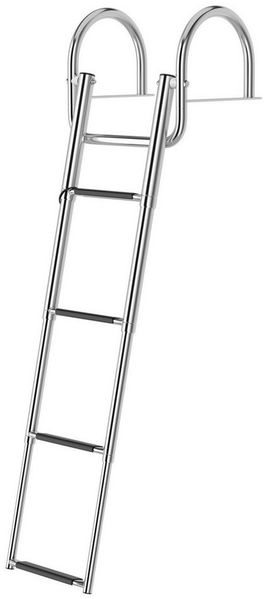 COSTWAY Poolleiter, 4 stufig, 40,5cm-115,5cm verstellbar, klappbar bis 227kg