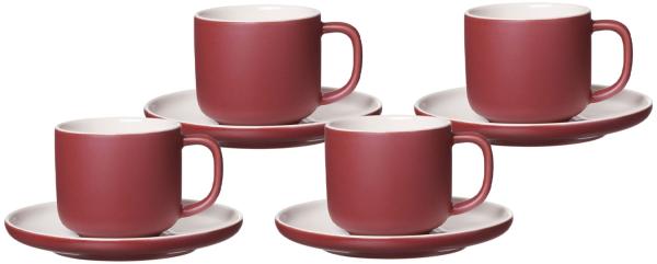 Ritzenhoff & Breker JASPER Kaffeetasse mit Untertasse 240 ml 4er Set beere