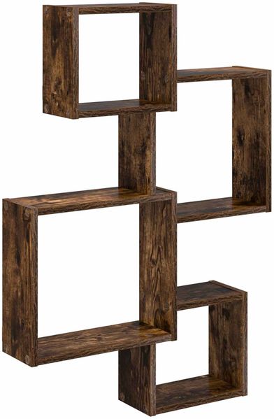 vidaXL Wandwürfelregale Wandhalterung Raucheiche 64 x 13,5 x 91,5 cm 8012128
