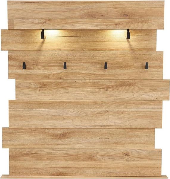 Garderobenpaneel vito Clyde, Holzwerkstoff, Holzfarben, 120 x 125 x 32 cm