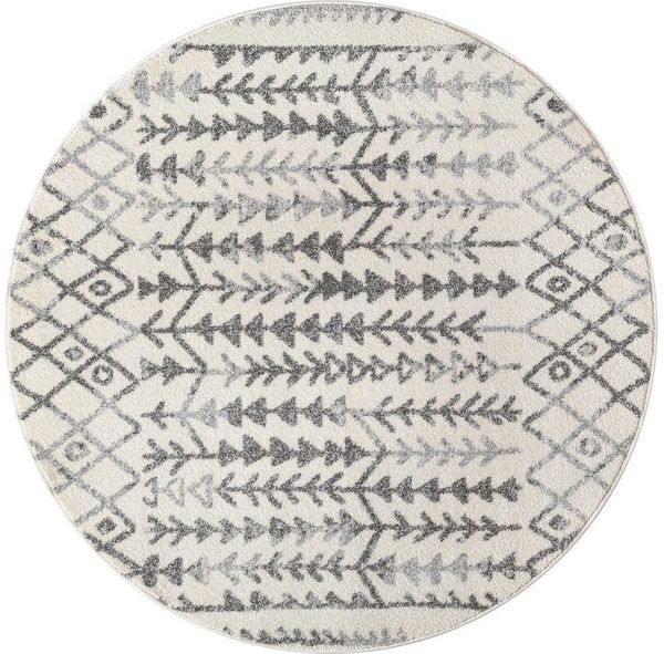 Sanat Teppich Boho 8204, rund, Höhe: 10 mm, Kurzflor, robust, Boho, Scandic, für Fussbodenheizung geeignet