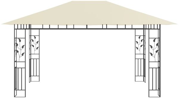 vidaXL Pavillon mit Moskitonetz 4x3x2,73 m Creme 180 g/m² 47970 Bild 3