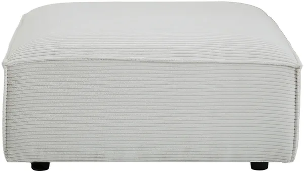 Vente-unique - RUZOLO Pouf SamtStoff Beige - B 90 cm x H 43 cm x L 90 cm