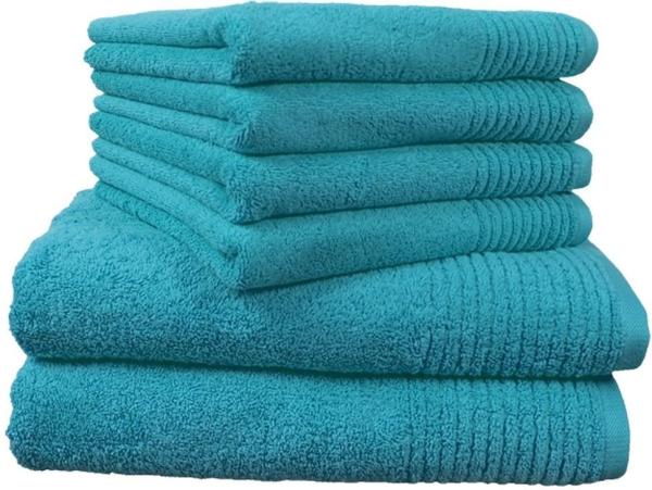 Dyckhoff Handtuch Set Brillant, Walkfrottee (Set, 6-St), mit Streifenbordüre,4 Handtücher (50x100cm), 2 Duschtücher (70x140cm)