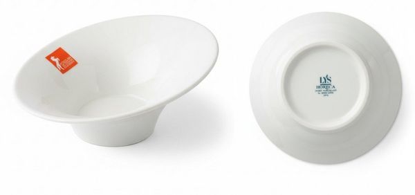 WestCraft Schale 2x Minh Long Gourmet Schale in außergewöhnlichem geschwungenem Design, Pozellan, (1-tlg), Ramen Reis Nudel Suppen Dessert Bowl, Keramik Porzellan 15cm Schüssel