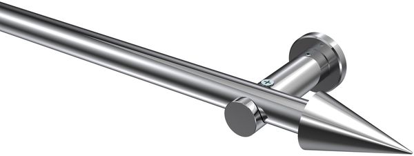Gardinenstangen-Set Platon Savio 180 cm, 1-läufig (ohne Ringe), 20 mm Ø Chrom