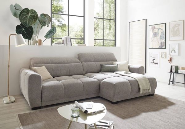ED Exciting Design Ecksofa Hunter mit elektrischer Sitztiefenverstellung