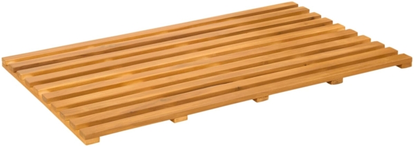 vidaXL Badematte Uni Braun 100x53 cm Holz 42025260