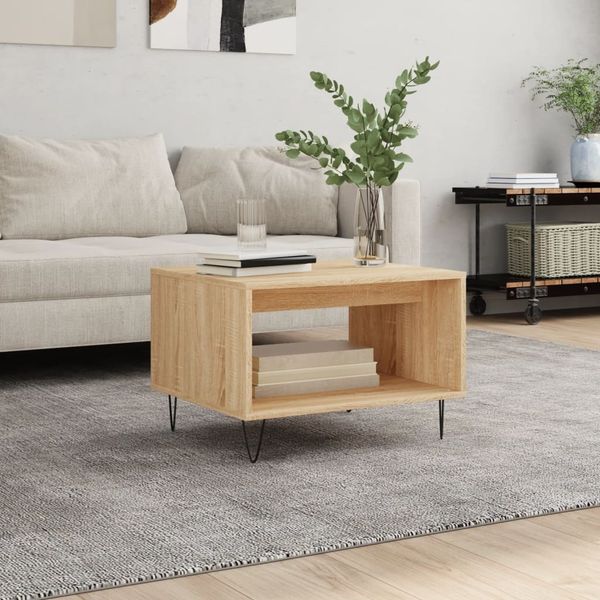vidaXL Couchtisch Sonoma-Eiche 60x50x40 cm Holzwerkstoff 829255