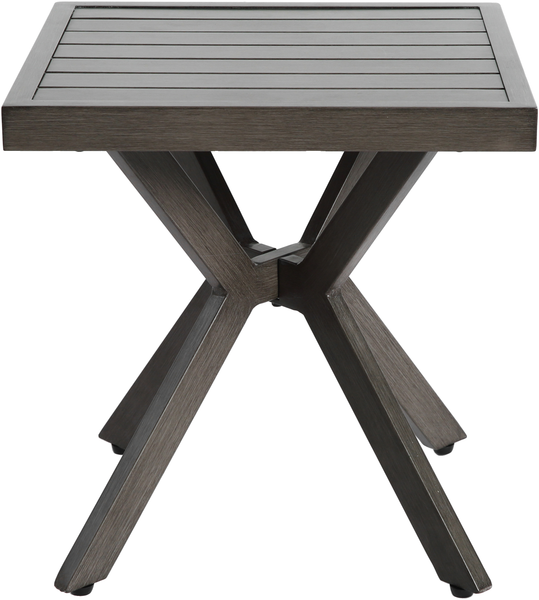 Beistelltisch Aluminium wetterfest 45 x 45 x 47 cm, Dunkelgrau Bild 4