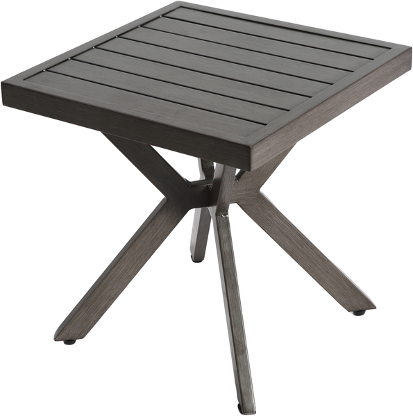 Beistelltisch Aluminium wetterfest 45 x 45 x 47 cm, Dunkelgrau Bild 6