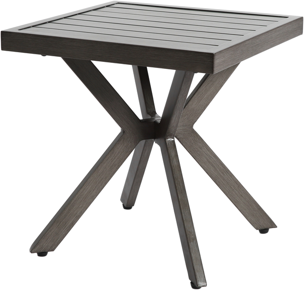 Beistelltisch Aluminium wetterfest 45 x 45 x 47 cm, Dunkelgrau Bild 3