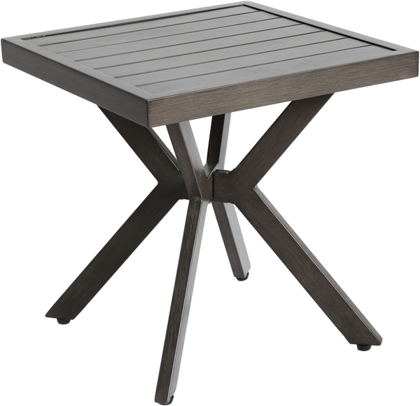 Beistelltisch Aluminium wetterfest 45 x 45 x 47 cm, Dunkelgrau Bild 2