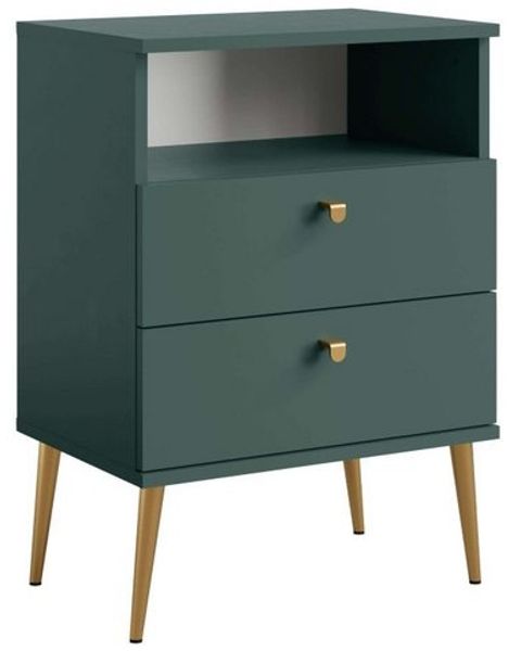 Home affaire Nachttisch Elyria, Metallgriffe, FSC-zertifizierter Holzwerkstoff (Nachtkommode B/T/H 50/34/69cm)
