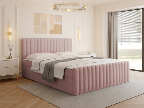 Boxspringbett Tirulo Fix (Farbe: Manila 09, Größe: 180 x 200)