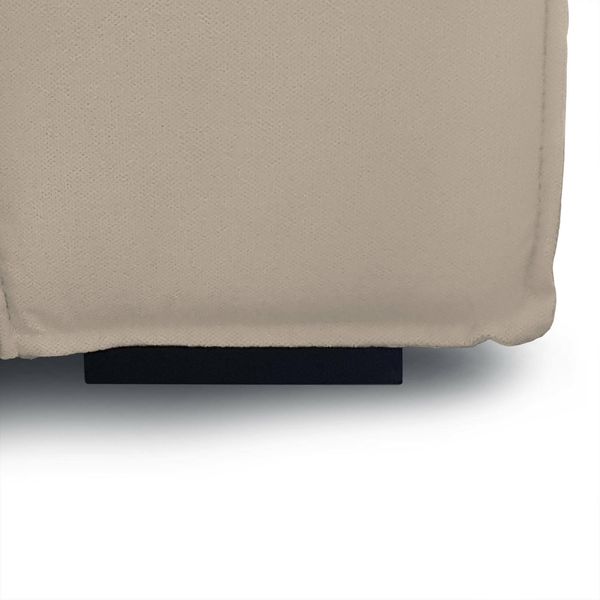 Dmora Sofa mit Halbinsel Assurte, modulares Sofa mit linker Chaiselongue, modernes Stoffsofa, 100 % Made in Italy, 240 x 170 x 70 cm, Taupe Bild 7