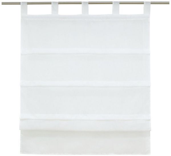 Joyswahl Raffrollo Sophia, mit Schlaufen, Voile Schlaufenrollo, Unifarbe