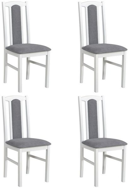 MOEBLO Stuhl BESO 07 (Polsterstühle, Holzstühle, Esszimmerstühle, Massivholz - Massiver Buchenholzstuhl mit Polstersitz, ergonomische Sitzhöhe, verschiedene Farben, 4 St), (BxHxT): 43x96x40cm