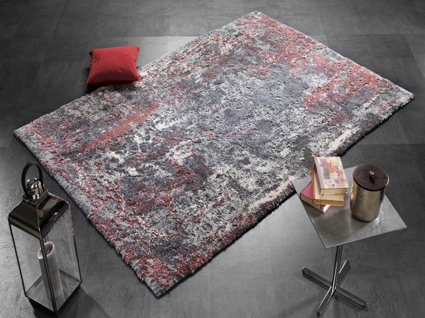 OCI DIE TEPPICHMARKE Teppich JUWEL LIRAY, rechteckig, Höhe: 20 mm, Kurzflor, Wohnzimmer, Marmor Optik, Hoch Tief Effekt