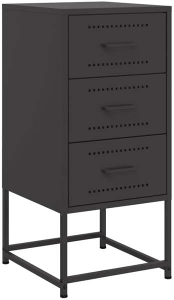 vidaXL Nachttisch Schwarz 36x39x78 cm Stahl 846578