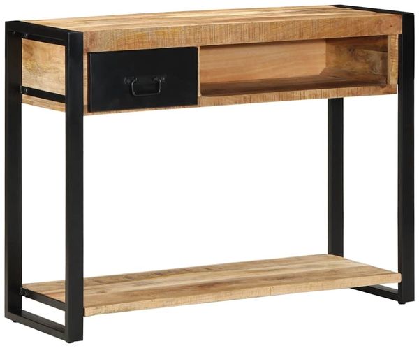 vidaXL Konsolentisch 100x35x75 cm Raues Massivholz Mango 4015929