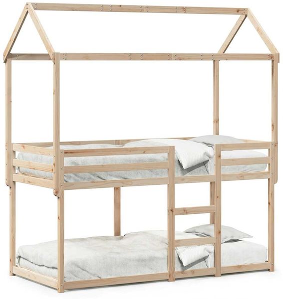 vidaXL Etagenbett ohne Matratze 90x200 cm Massivholz Kiefer 3282116