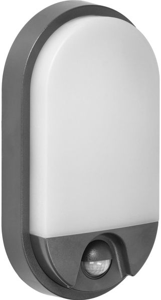 Wandleuchte Orno NEFRYT LED 10W Außenleuchte mit PIR-Bewegungssensor 800 lm IP54 4000K grau