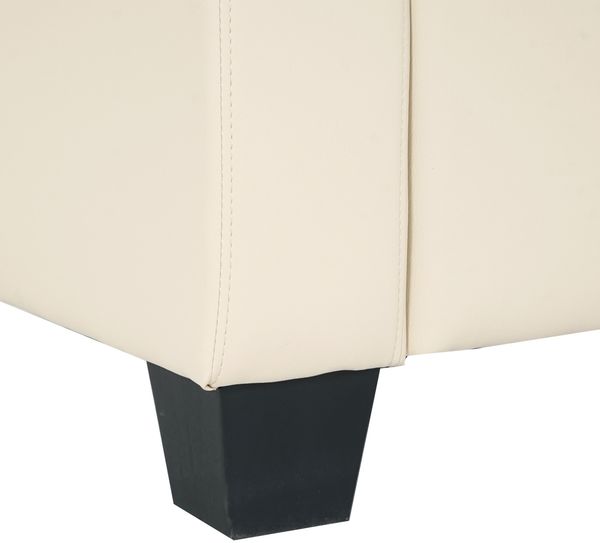 2er Sofa Couch Lyon Loungesofa Kunstleder ~ creme Bild 6