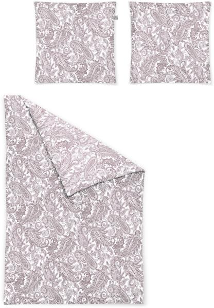 Irisette Florenz Premium Mako Satin Bettwäsche 155x220 Paisley rosa beere 8447-60