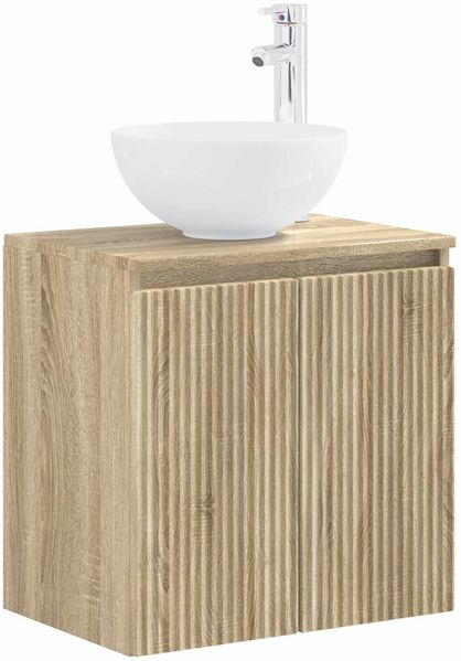 vidaXL Wandmontierte Waschtisch Sonoma-Eiche 49,5 x 41 x 64,5 cm 890394
