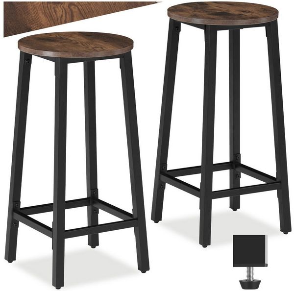 tectake Barhocker 2er Set Barhocker, Industrial Style