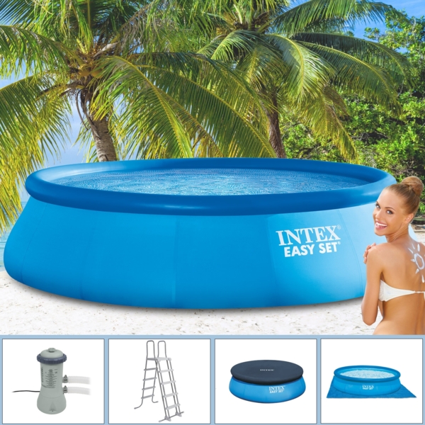INTEX Swimming Pool EASY SET 457x107 Komplettset