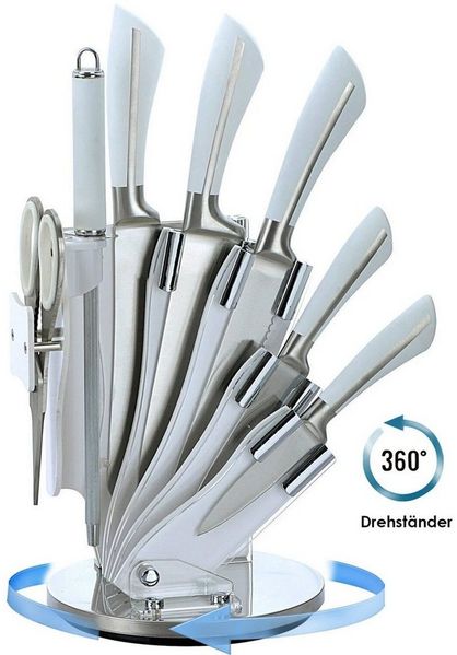 Messer Kochmesser Messerständer Messerset 8-tlg. Royalty Line weiß RL-KSS750