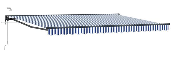 vidaXL Elektrische ausziehbare Markise Blau, Weiß, Anthrazit 4 x 3 m 3421579 Bild 2