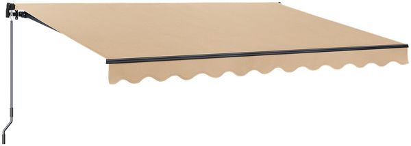 STEELSØN 'Kestria' Gelenkarmmarkise 400x250 cm, beige, wetterfest und blickdicht, Markise mit Aluminium-Kassette und Wandhalterung, Balkonmarkise mit Handkurbel Bild 2