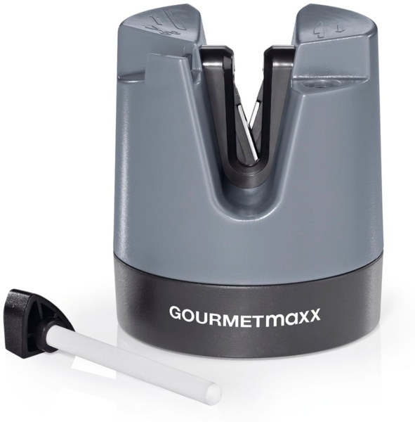 GOURMETmaxx Messerschärfer, 6x7cm anthrazit/schwarz