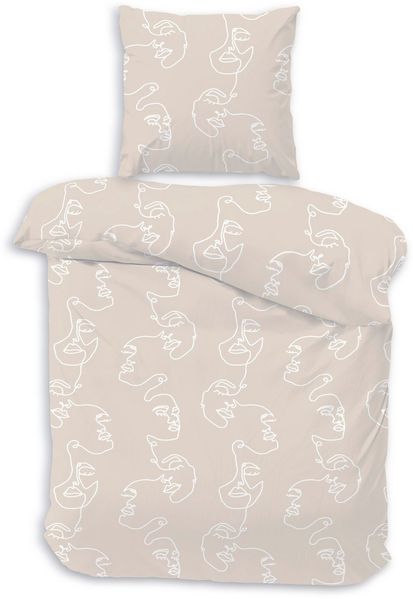 Träumschön Bettwäsche Premium Bettwäsche 135x200 oder 155x220 cm Baumwolle, One Line, Baumwolle, 2 teilig, mit Reißverschluss, luftig und leichte Sommerbettwäsche