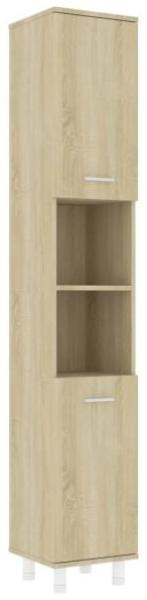 vidaXL Badezimmerschrank Sonoma-Eiche 30x30x179 cm Holzwerkstoff 802627