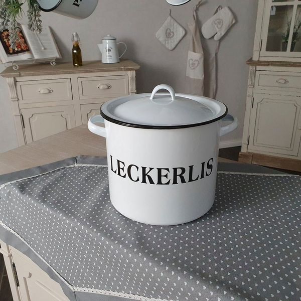 Ambiente Haus Dose Vorratsbehälter Leckerli aus Emaille (1 St)
