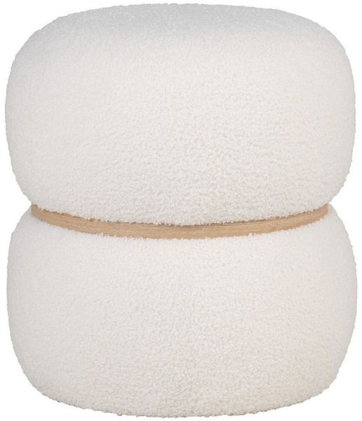 House Nordic Pouf, Teddy, weiß, ø38x41 cm, HN1234