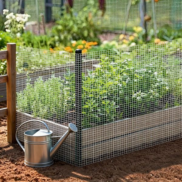 Home Nature Wohnkonzept Gartenzaun Maschendrahtzaun aus verzinktem Stahl, Silber, 12x12 mm Maschenweite, 1x10 m