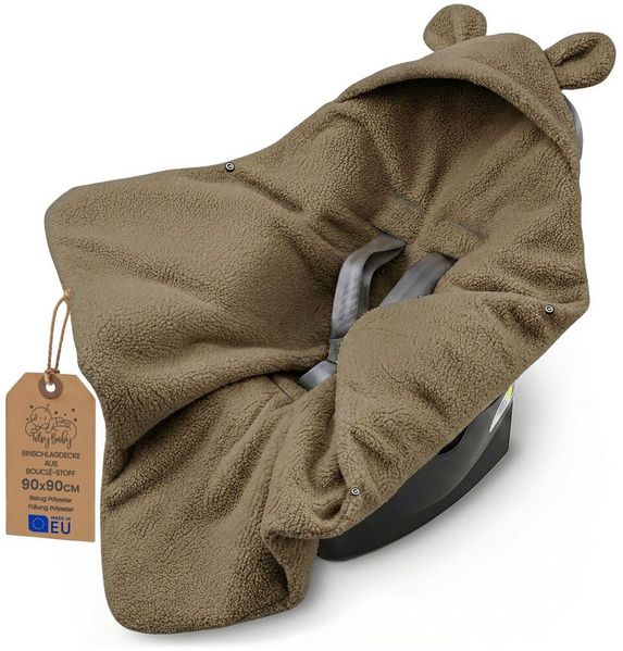 Einschlagdecke Babyschale Bouclé Winter Fußsack Neugeborene Winterschlafsack Blanket, Totsy Baby