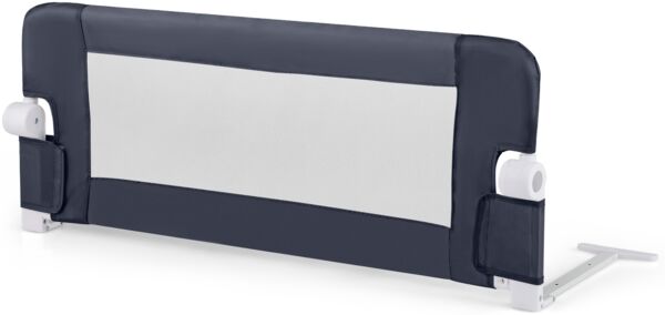 Bettgitter Sicherheitsgitter für Kleinkinder mit weichem Schaumstoff mit Gurt 105 x 40 x 42 cm Dunkelgrau