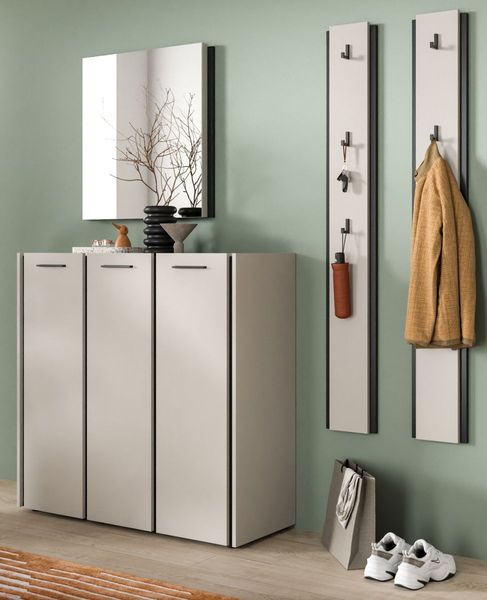 Garderobe Set 4-tlg. Nevia in kaschmir 185 cm