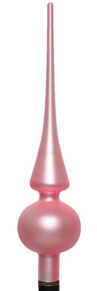Kaemingk Christbaumspitze, Christbaumspitze Glas 26cm - Lippenstiftrosa matt
