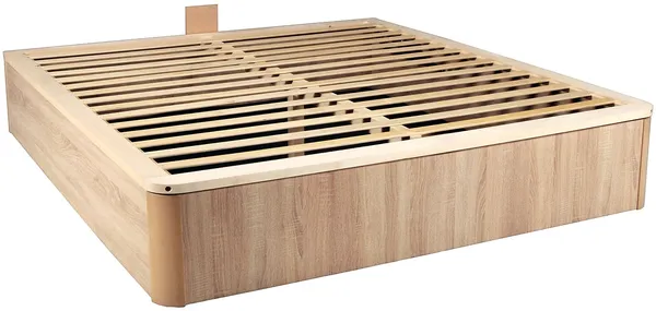 Vente-unique - TALISO Lattenrost und Bettrahmen Holz, Platte Beige - B 160 cm x H 36 cm x L 201 cm Bild 3
