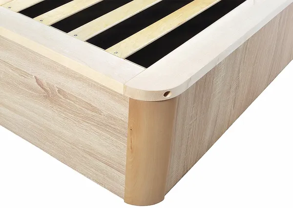 Vente-unique - TALISO Lattenrost und Bettrahmen Holz, Platte Beige - B 160 cm x H 36 cm x L 201 cm Bild 5