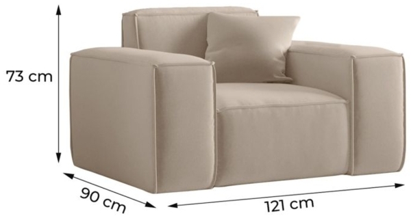 Sessel Designersessel CELES PREMIUM in Stoff Artico Beige Bild 3