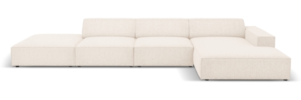 Micadoni Ecksofa Jodie 5-Sitzer Rechts Chenille Haga Helles Beige