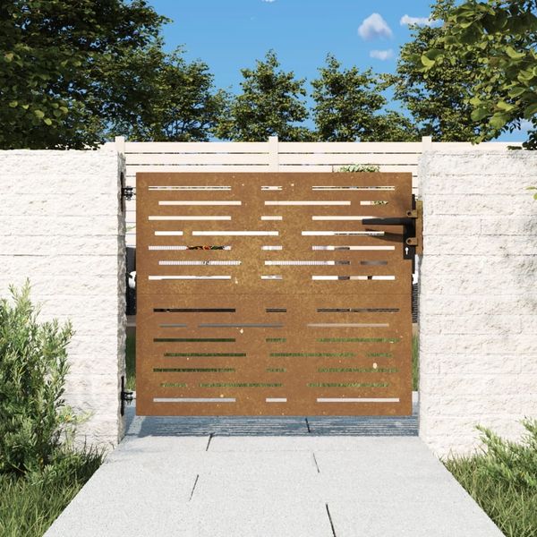 vidaXL Gartentor 85x100 cm Cortenstahl Quadratisches Design 153245